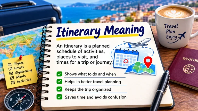 itinerary meaning: Definition, Examples & Travel Use