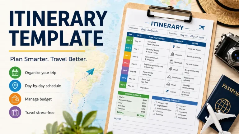 Itinerary Template: Plan Any Trip Step by Step