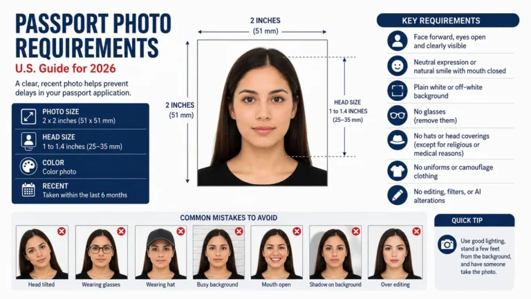 passport photo requirements: U.S. Guide for 2026