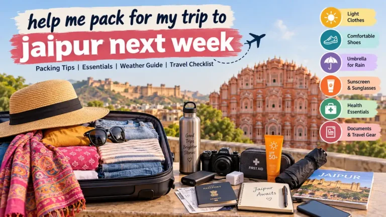 help me pack for my trip to jaipur next week