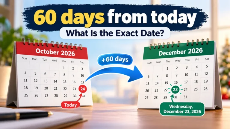 60 days from today: Exact Date and Calculation