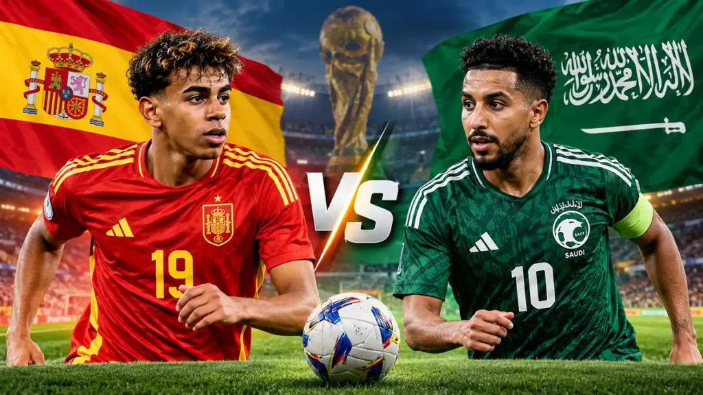spanyol vs arab saudi: Head-to-Head, Results & History
